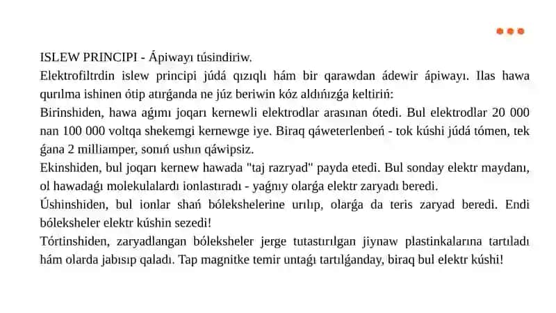 Elektrostatikalıq kúshler járdeminde shóktiriw 4