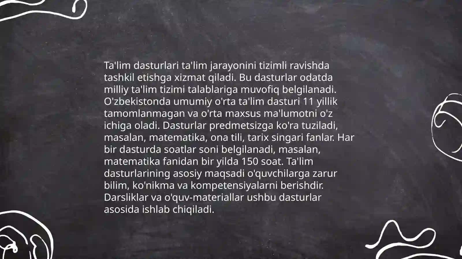 Taʼlim toʻgʻrisidagi qonun tuzilishi va umumiy mohiyati 4