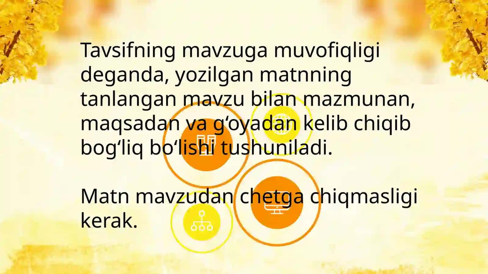 Yozma ishlarni tashkil etish metodikasi fanidan tayyorlagan taqdimoti 4