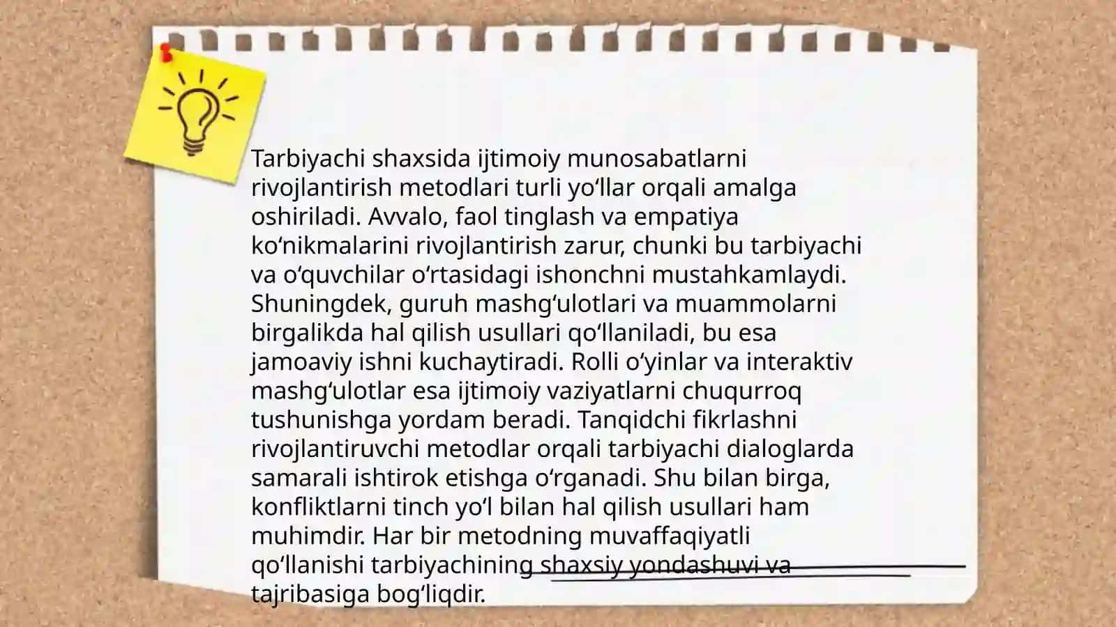Tarbiya- ijtimoiy hodisa. Tarbiyachi shaxsida ijtimoiy munosabatlarni rivojlantirsh metodlari. Tarbiya va ijtimoiy tarbiya. Bolaning sotsiumda rivojlanishi. Tarbiyachi shaxsida ijtimoiy munosabatlarni rivojlantirishga oid kasbiy kompetentlikni rivojlantirsh. Insonparvarlik tamoyili. Ijtimoiy pedagogika rivojlanishinig madaniy-tarixiy asoslari 4