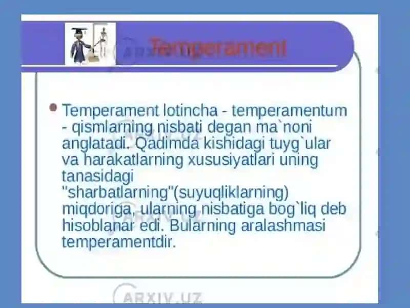Oila psixologiyasi, Ijtimoiy psixologiya, Temperamentning klassik nazariyalar 4