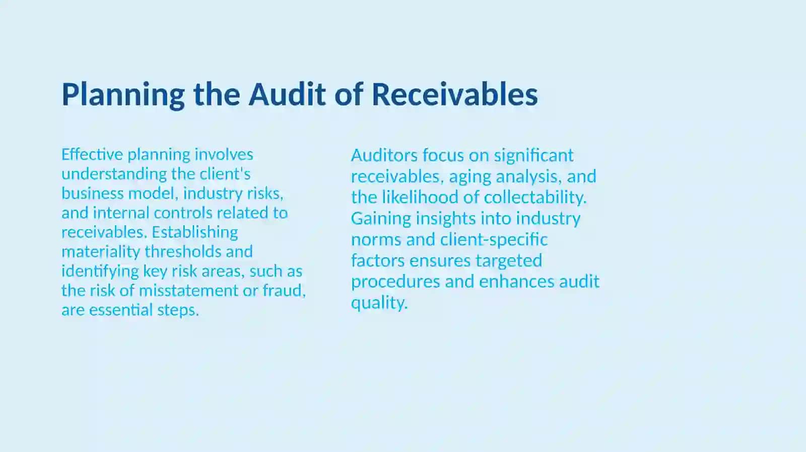 Key Audit Procedures for Receivables and Revenues 4