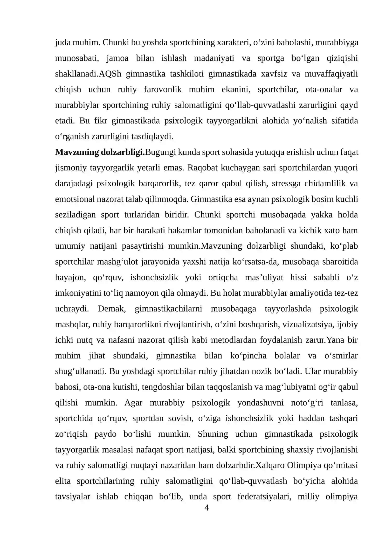 Gimnastikada sportchilarni psixologik tayyorlash 4