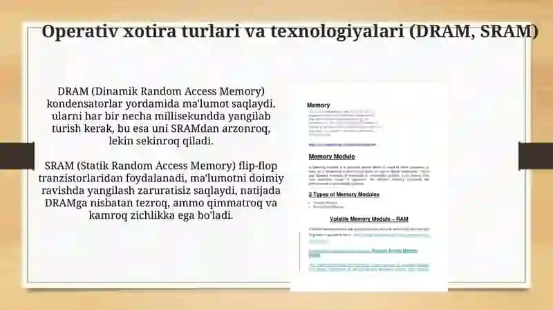 Operativ va Doimiy Xotira 4