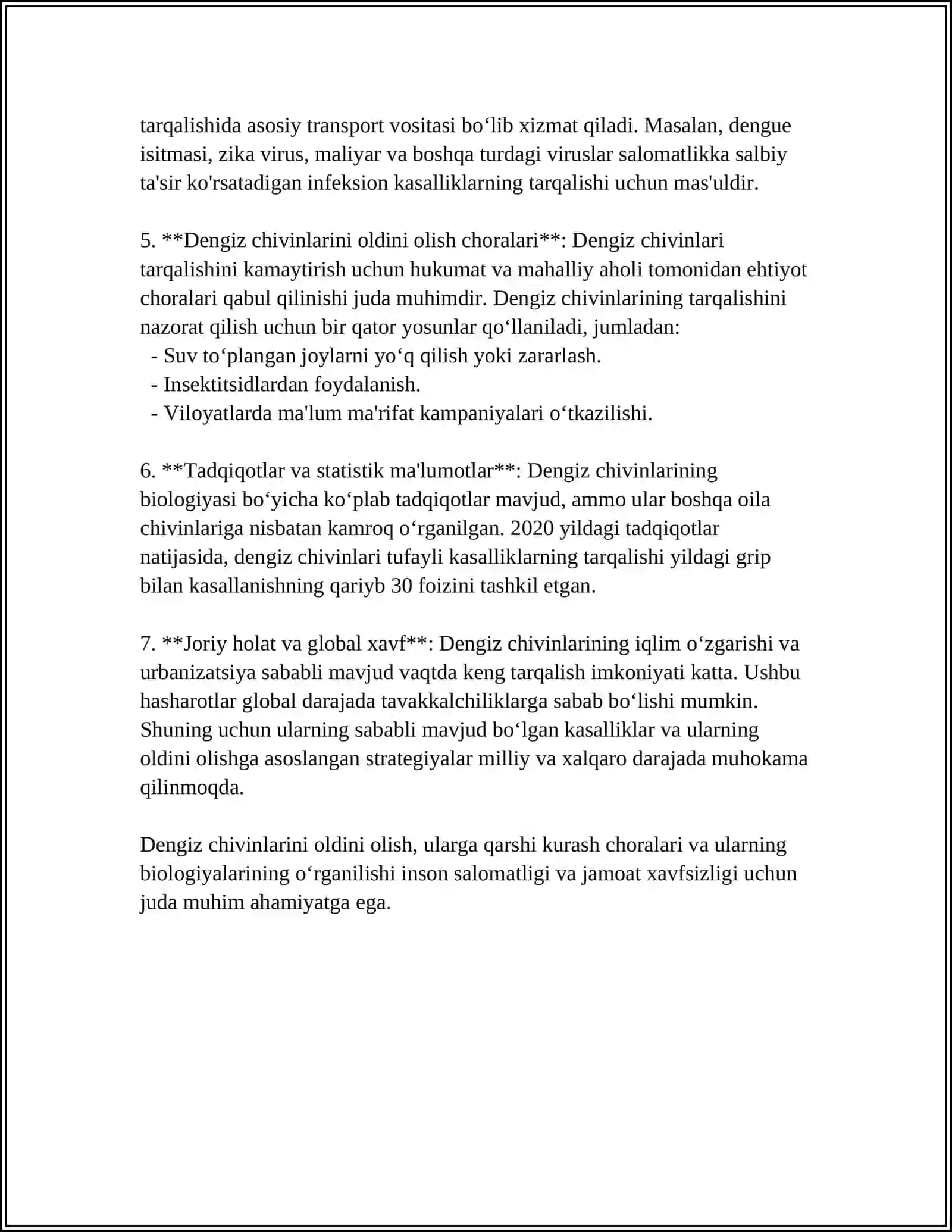 Dengiz chivinlari (natijadar chaqirylgan mas'uqlar Dengiz chivinlari) 4