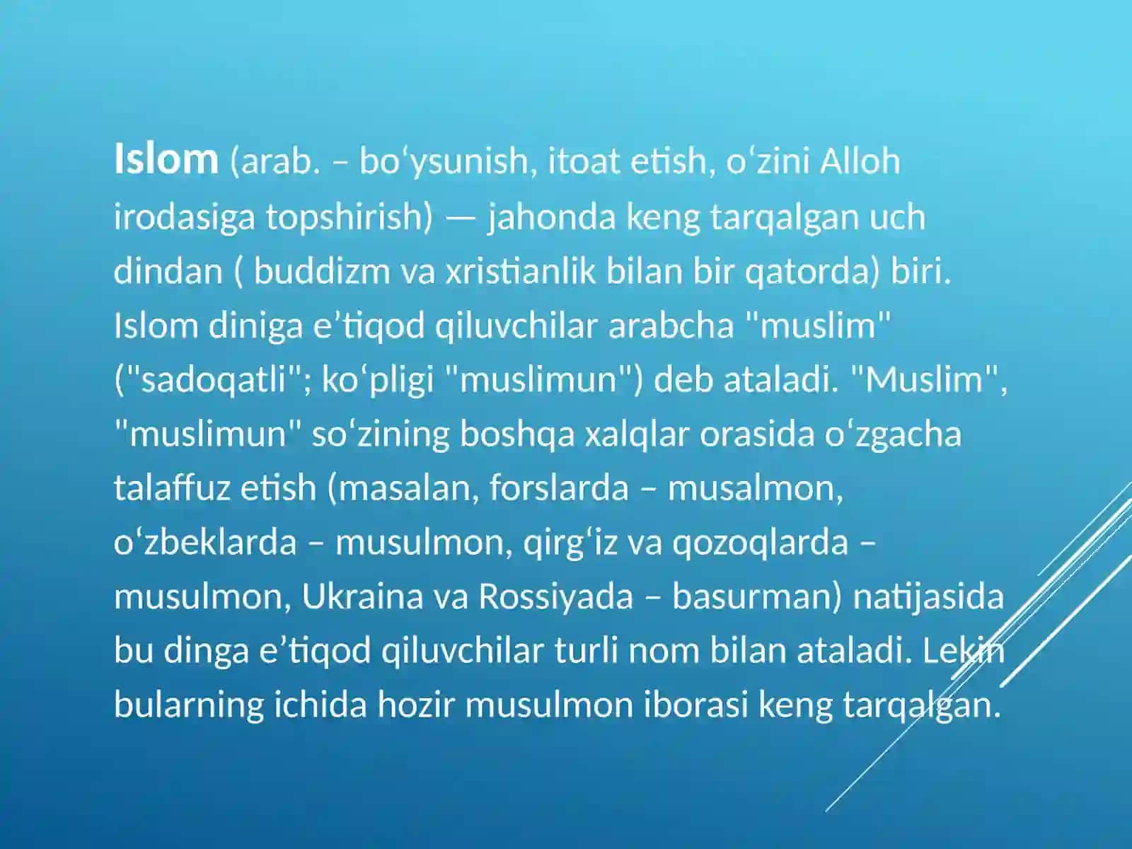 Islom qadriyatlariva ma’rifatining hozirgi davrdagi ahamiyati 4