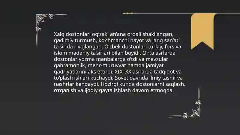 Xalq dostonlari haqida malumot 4