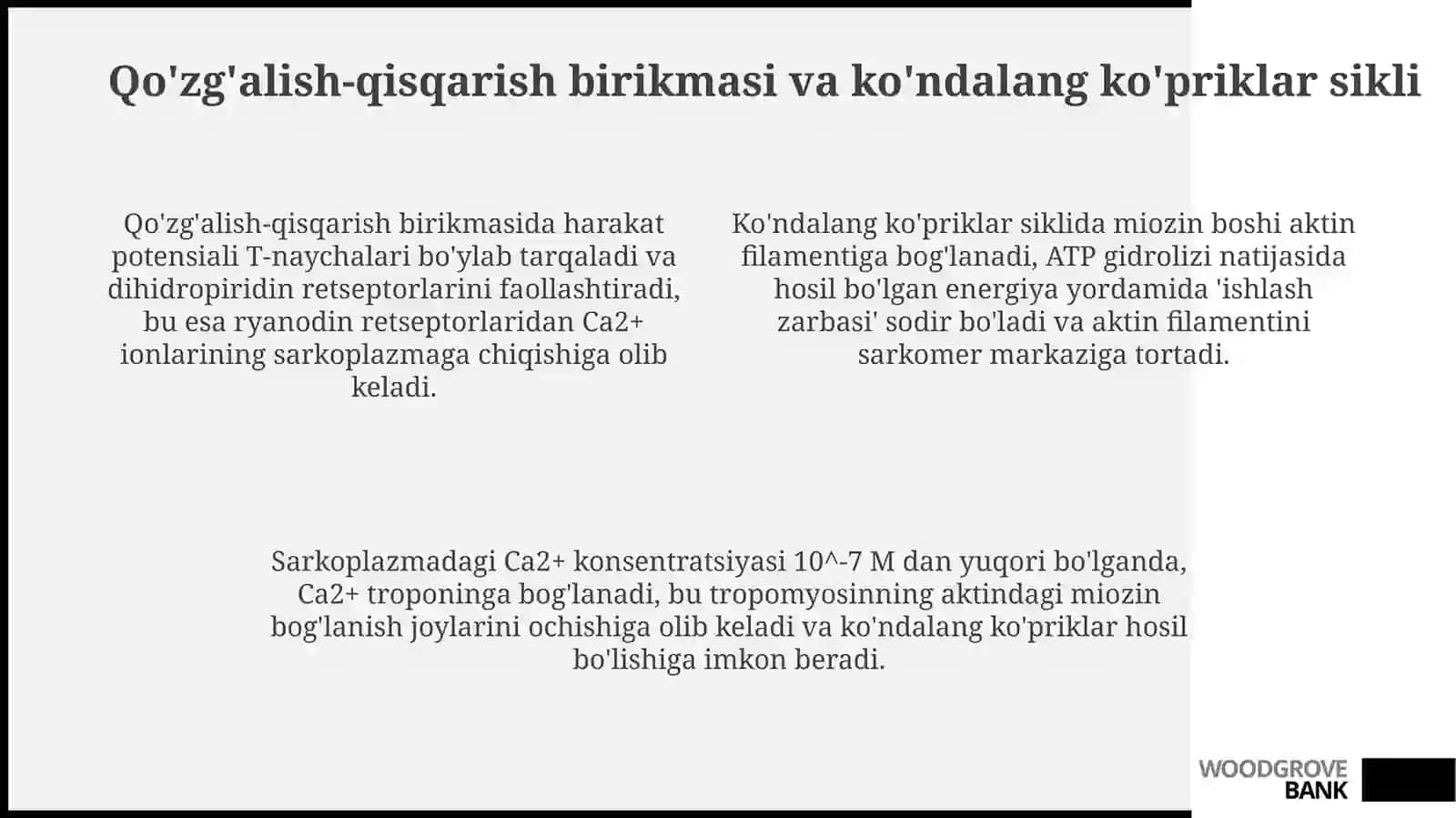 Mushak qisqarish mexanizmining morfologik asoslari 4