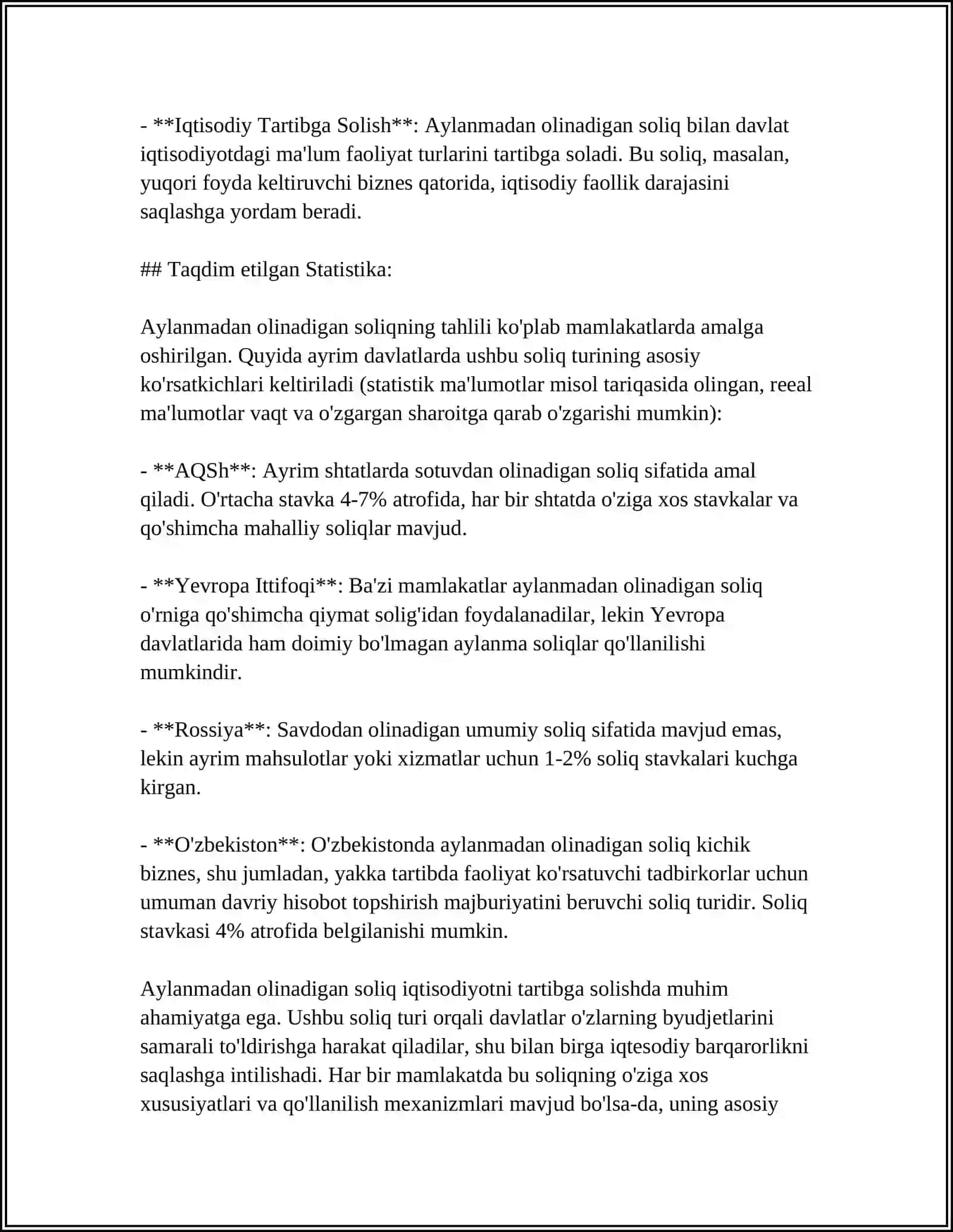 AYLANMADAN OLINADIGAN SOLIQNI HISOBLAB CHIQARISH TARTIBI 4