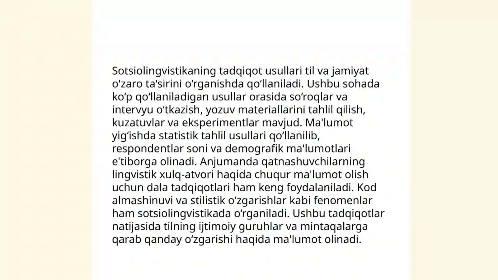 Sotsiolingvistikaning oʻrganilish tarixi 4