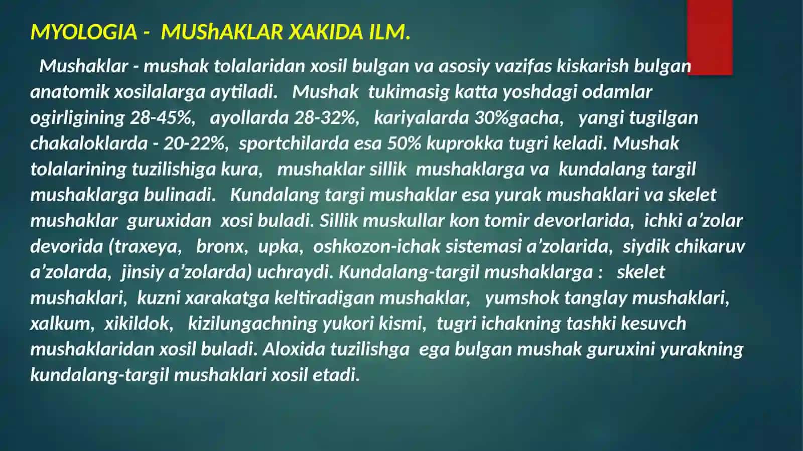 Mushaklar anatomiyasi 4