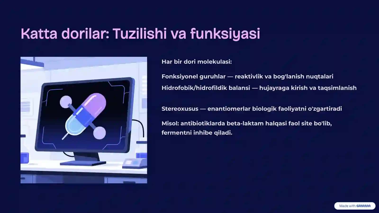 Organik Kimyo Fanidan Organik Dori Vositalarining Ahamiyati 4