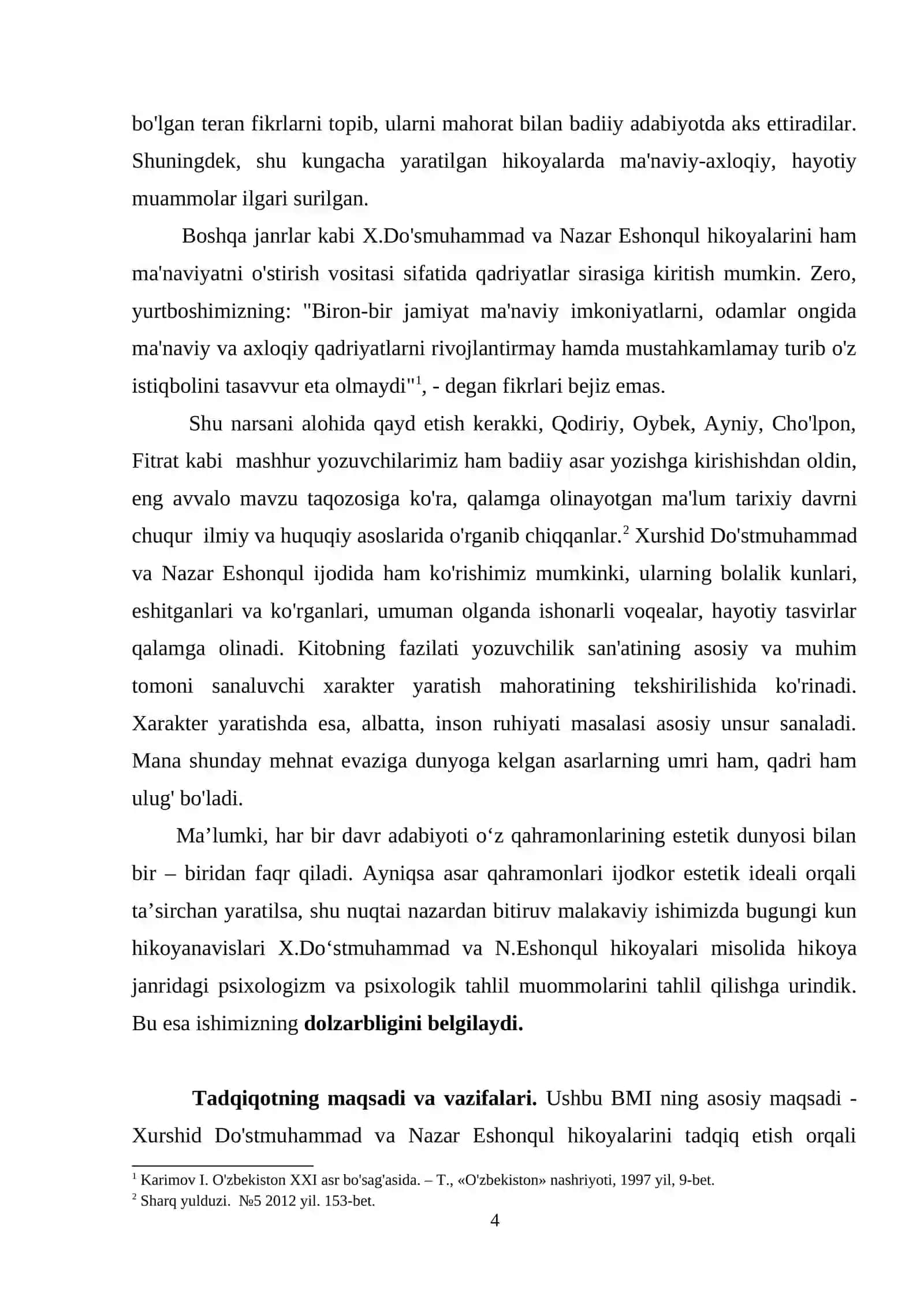 Psixologizm va psixologik tahlil (X.Do‘stmuhammad va N.Eshonqul hikoyalari misolida) 4