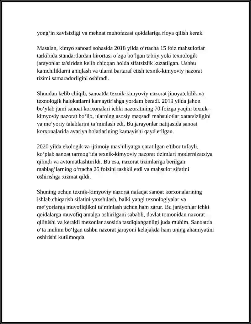Sanoatda texnik-kimyoviy nazorat 4