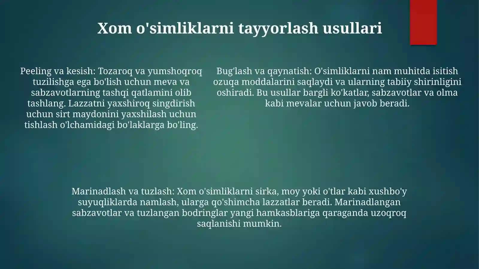 Xom O'simliklar 4