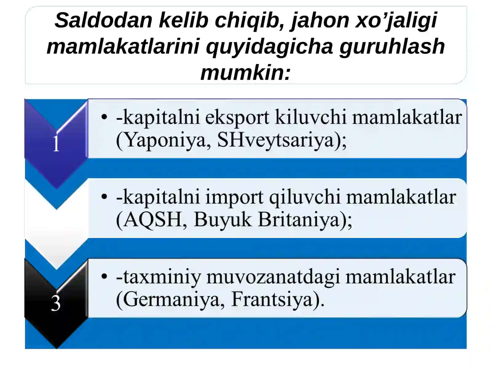 Xorijiy investitsiyalarning iqtisodiy samaradorligini aniqlash 4