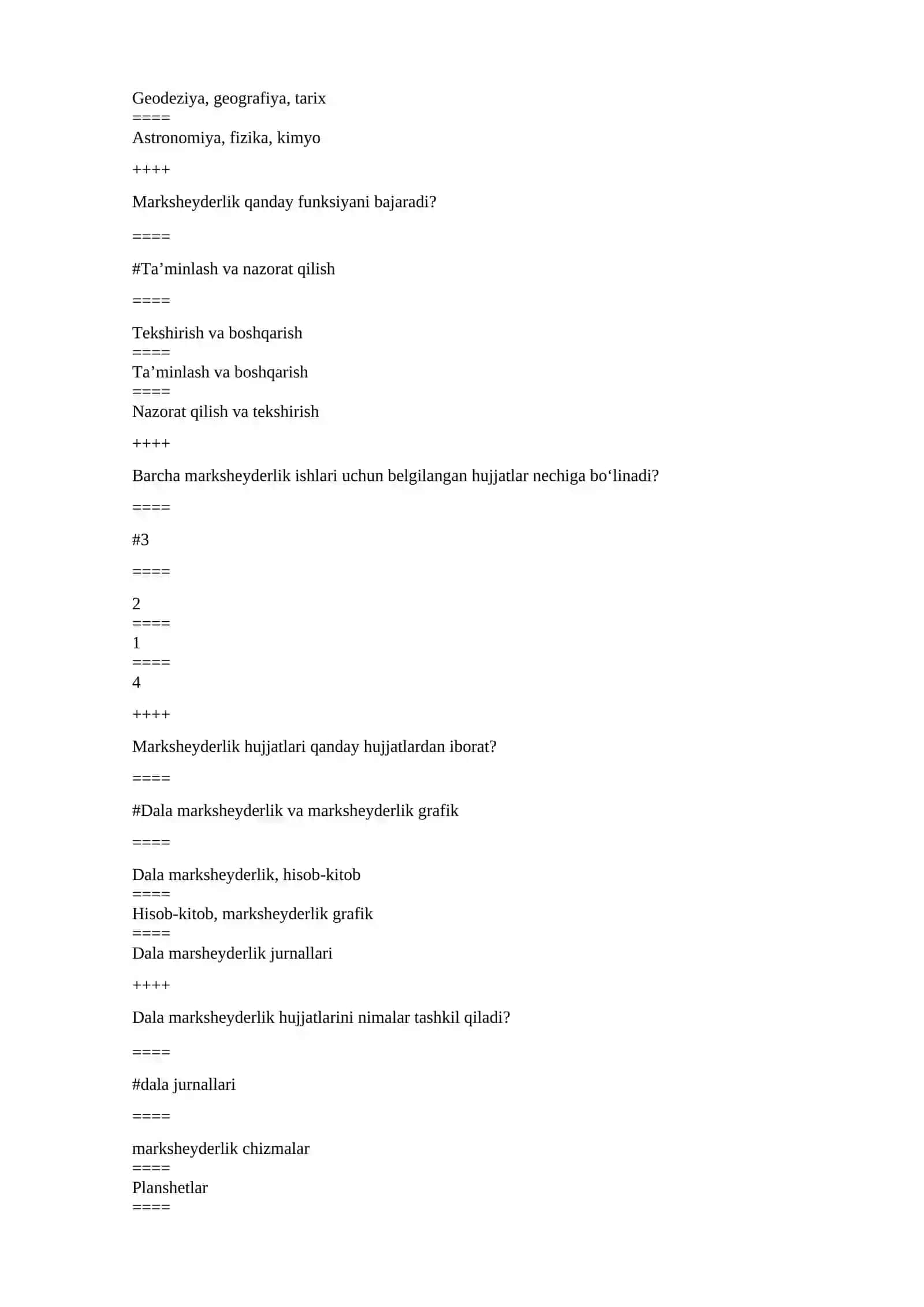 Marksheyderlik ishi 4