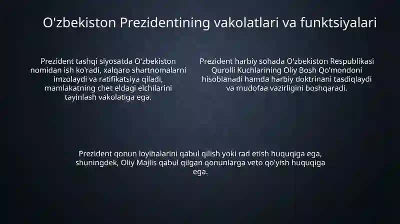 O’zbekistonda Prezidentlik institutlarining vujudga kelishi va rivojlanishi 4
