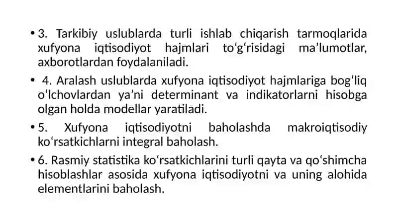 Xufyona iqtisodiyotni o‘lchash va uning miqyoslari 4
