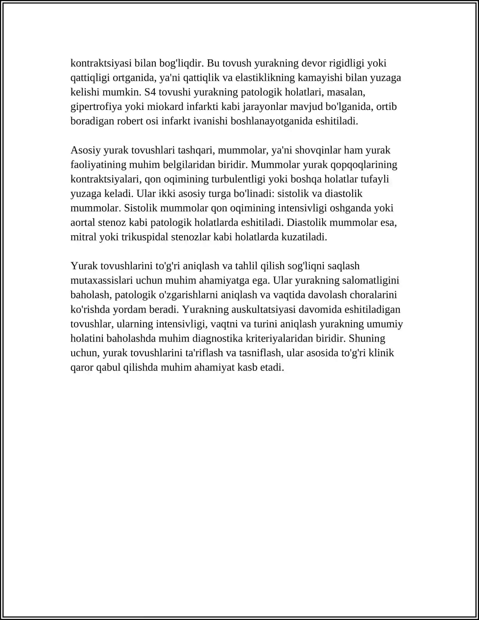 YURAK FAOLIYATINING TOVUSHLI BELGILARI 4
