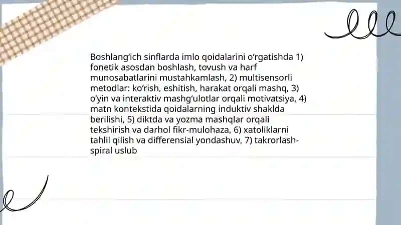 Ta'lim bo'g'inlarida imlo qoidalarining berilishi 4