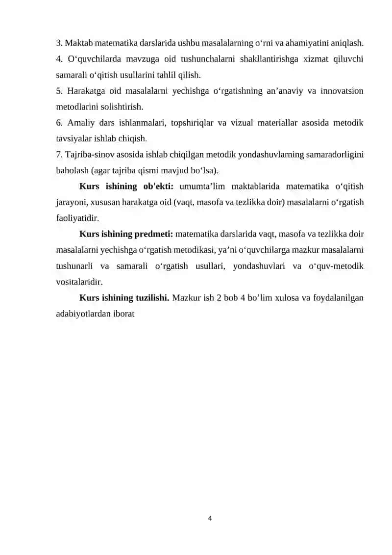 Matematika o'qitishda vaqt, masofa va tezlikka doir masalalar yechishga o'rgatish metodikasi.docx 4