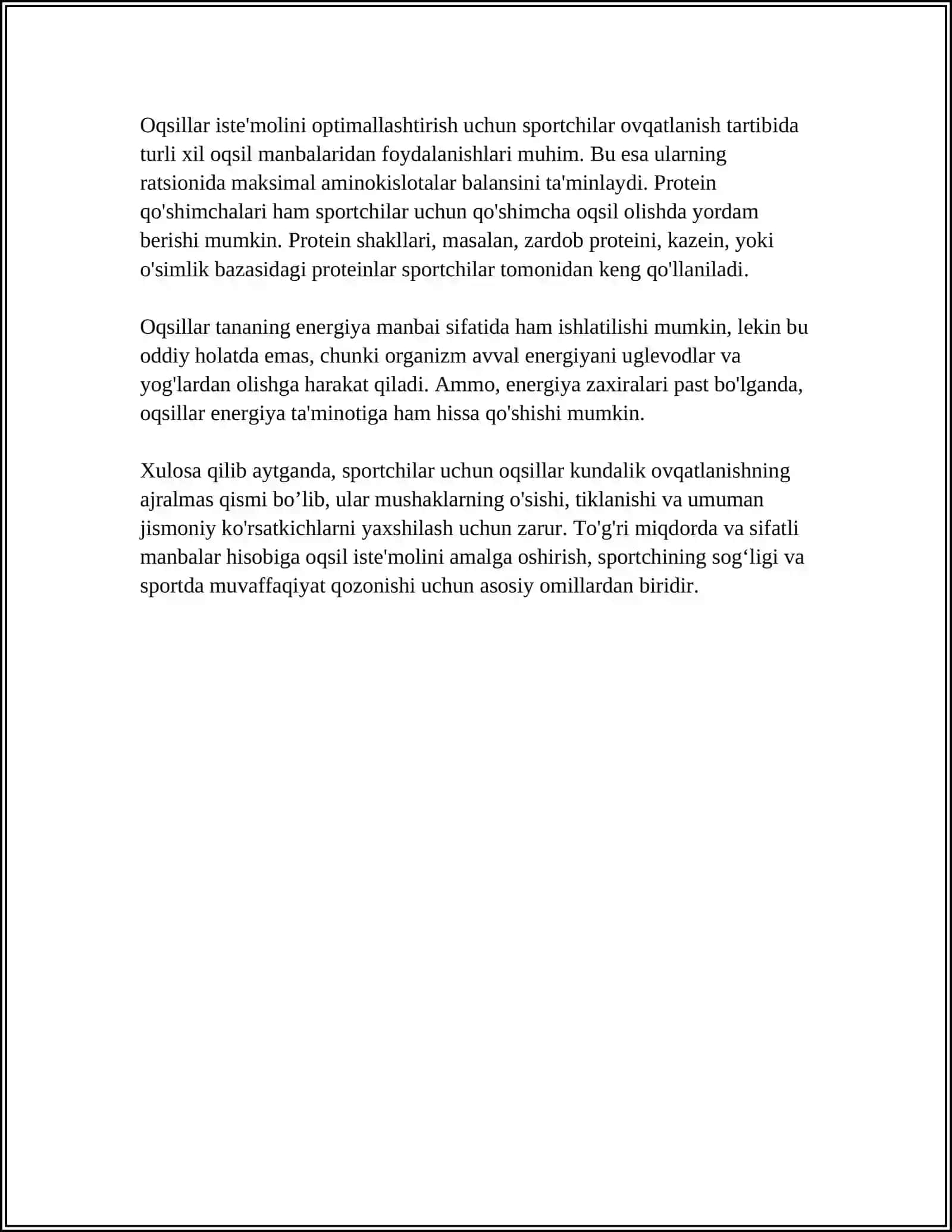 SPORTCHILAR OVQATLANISHINING BIOKIMYOVIY ASOSLARI 4