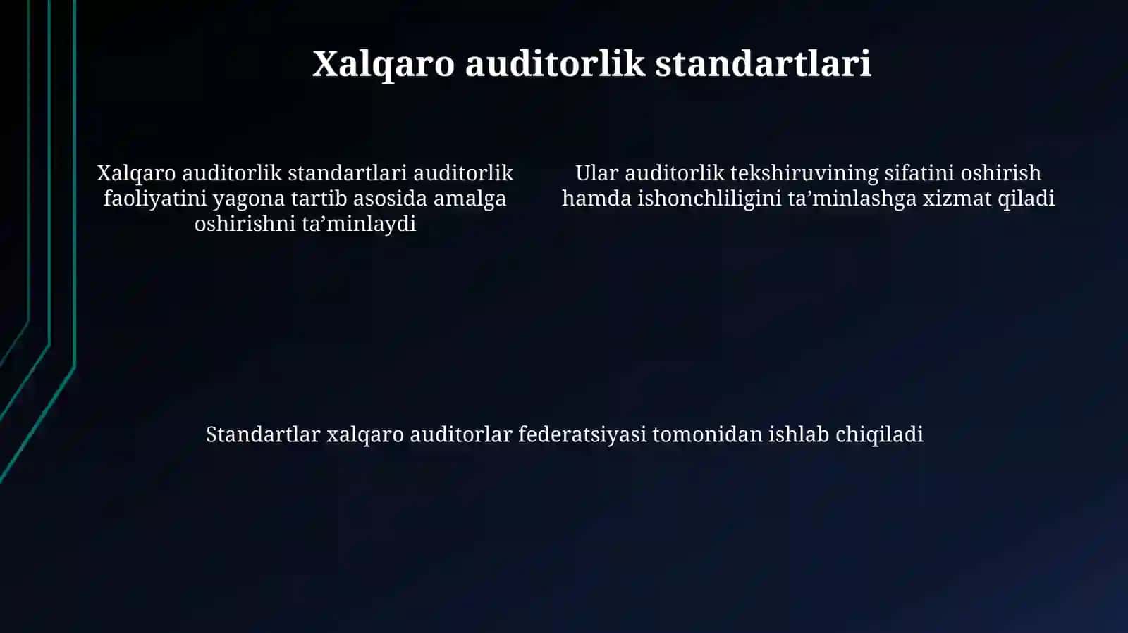 Auditorlik xulosasining xalqaro standartlari 4