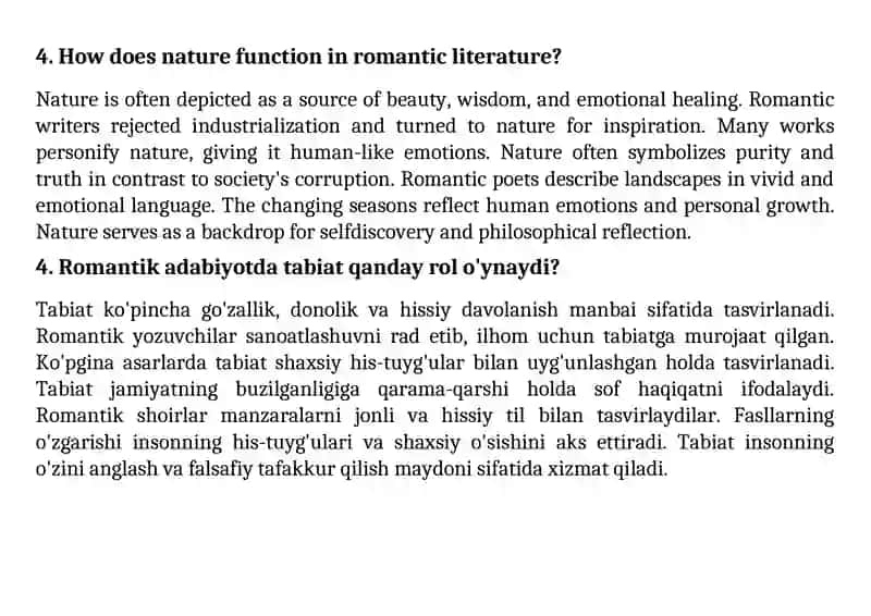 Analysis of Romantic Works 4