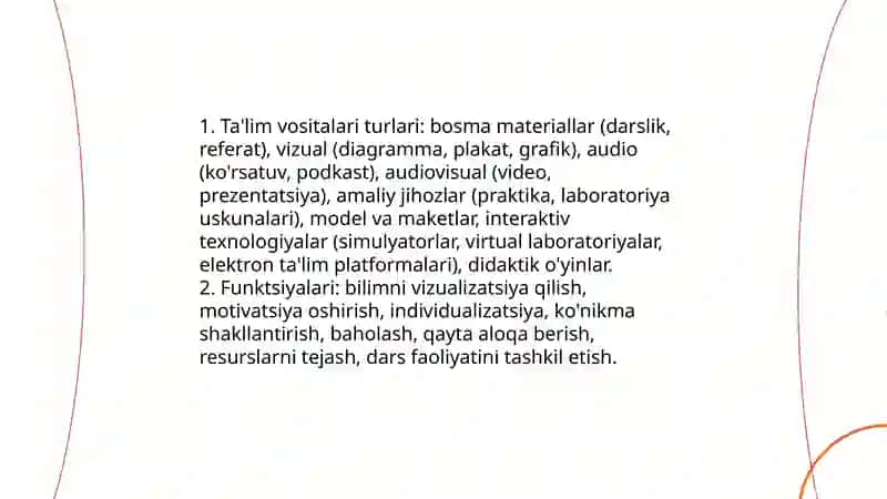 Ta'lim metodlari va vositalari 4