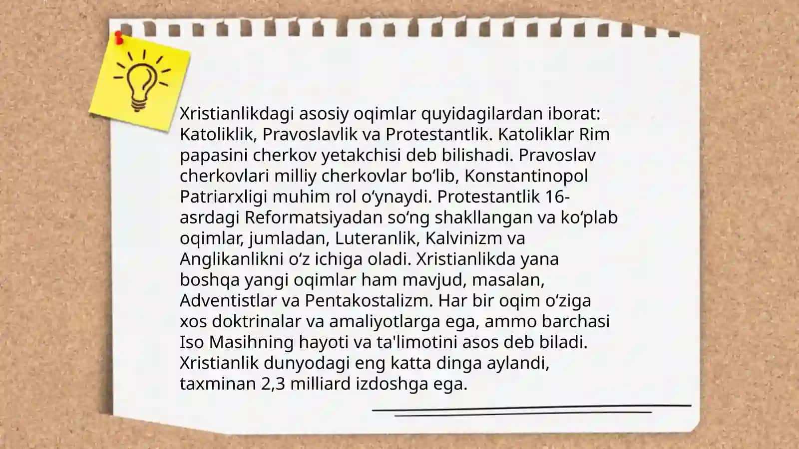 Xristianlikning asosiy oqimlari 4