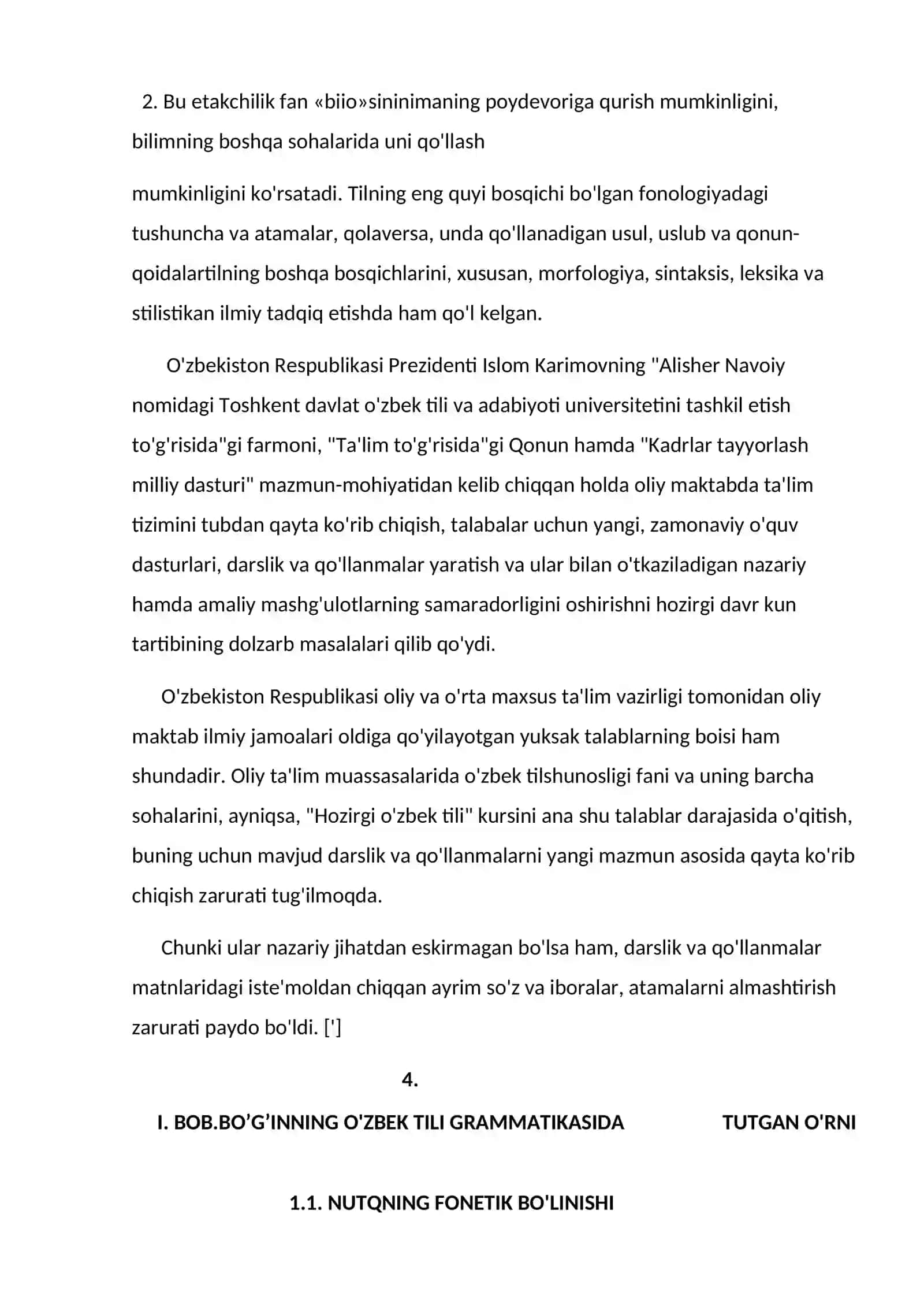 HOZIRGI O’ZBEK ADABIY TILIDA BO’G’IN TUZILISHI 4