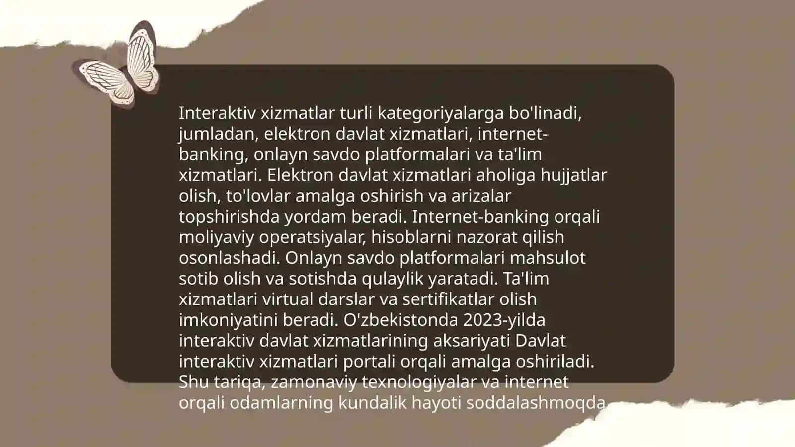 Interaktiv xizmatlar tizimlaridan foydalanish 4