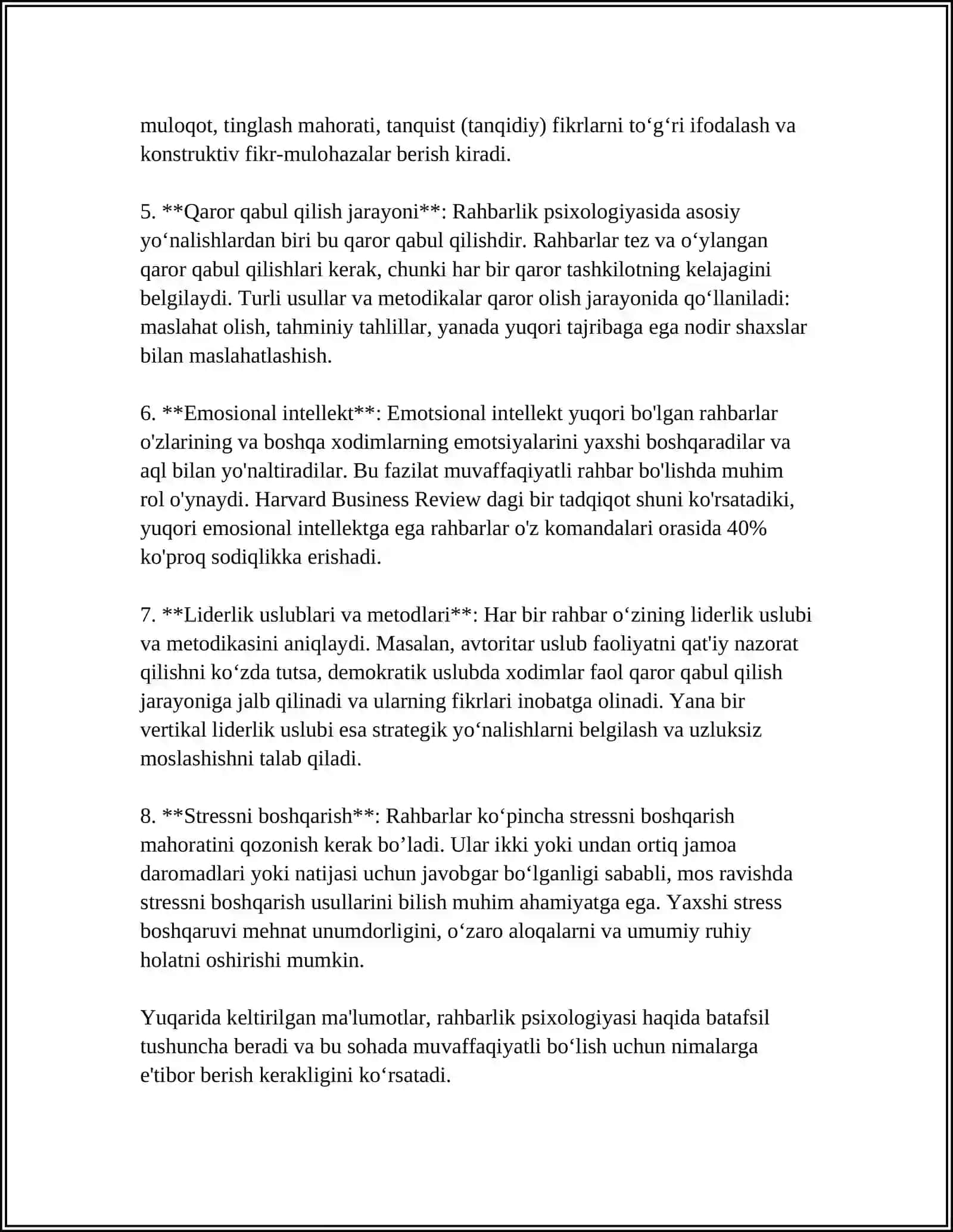 RAHBAR VA XODIM MULOQOTINING PSIXOLOGIK XUSUSIYATLARI 4