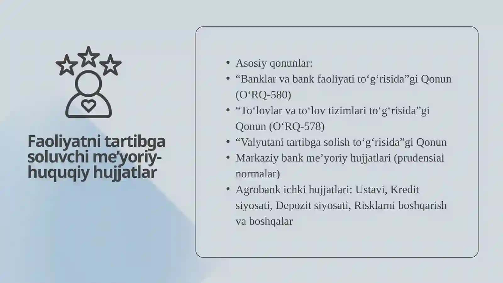 “AGROBANK” BANK AMALIYOT HISOBOTI SLAYTI 4