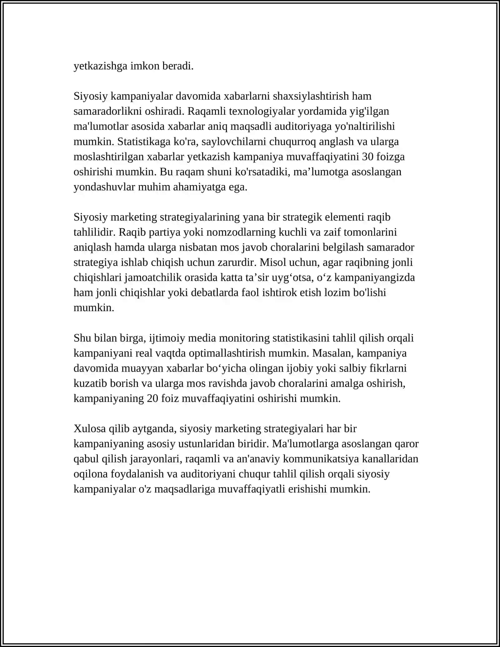 Siyosiy marketing strategiyalari 4