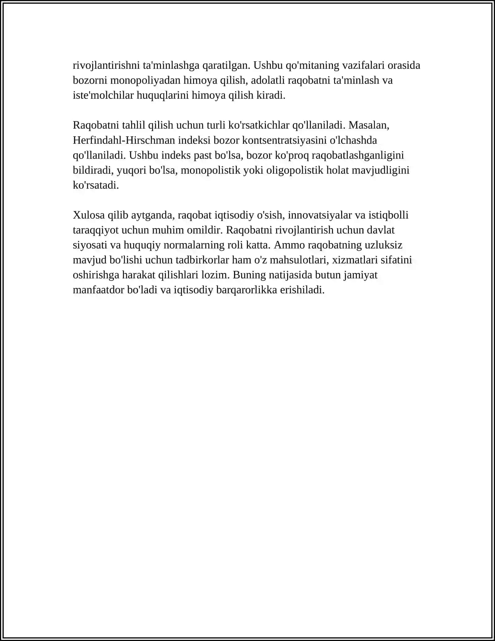RAQOBATNING MOHIYATI VA OBYEKTIV ASOSLARI.RAQOBATNING TURLARI 4