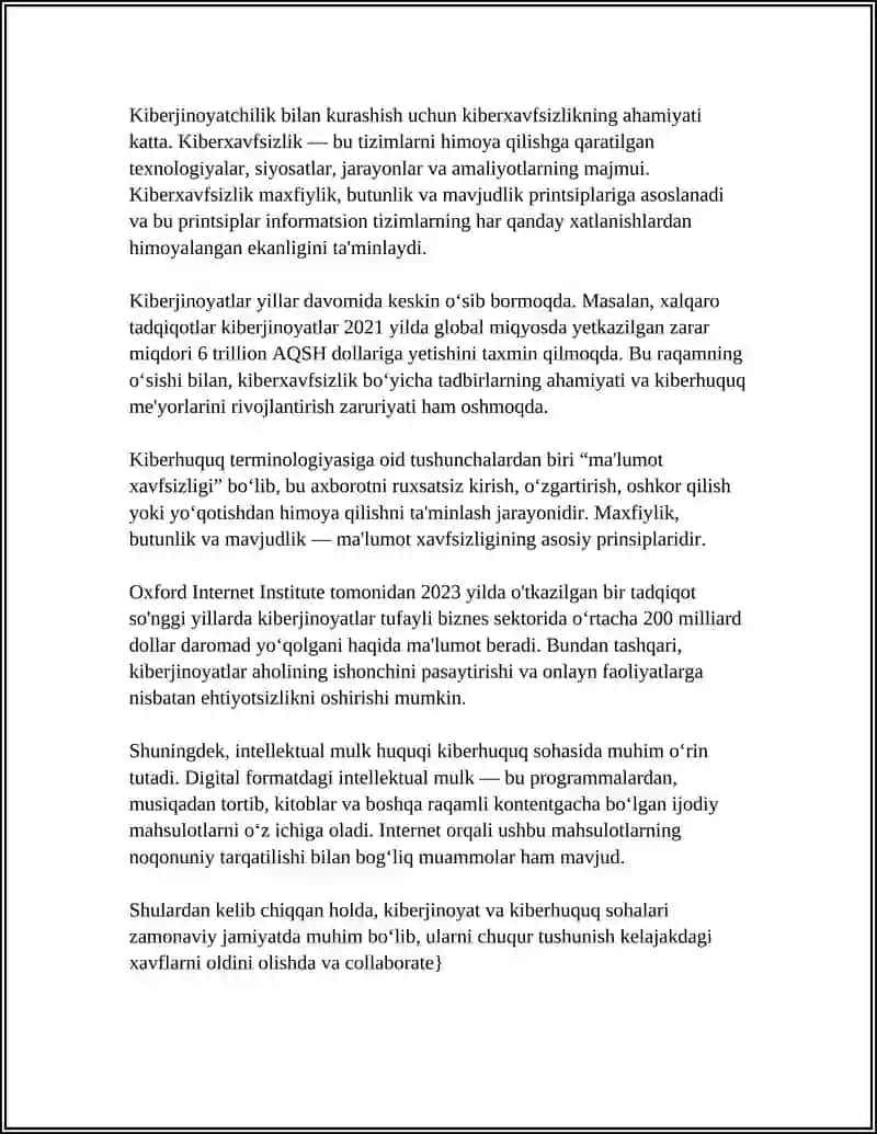 KIBERJINOYAT VA KIBERHUQUQ 4