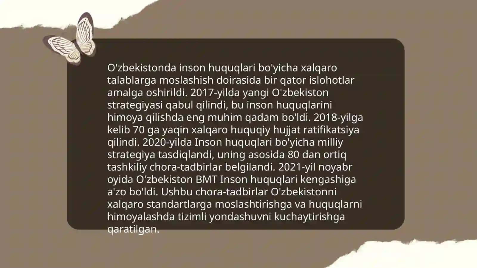 Yangi O'zbekistonda inson haq-huquqlari va erkinliklari kafolatining yaratilishi 4