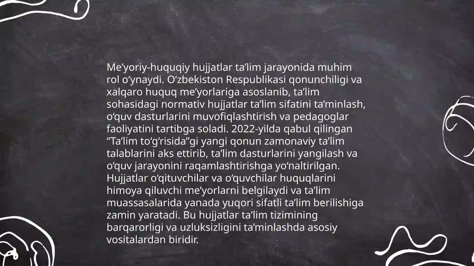 Oʻzbekistonda inklyuziv taʼlimning meʼyoriy huquqiy baʼzasini tahlil qilish 4