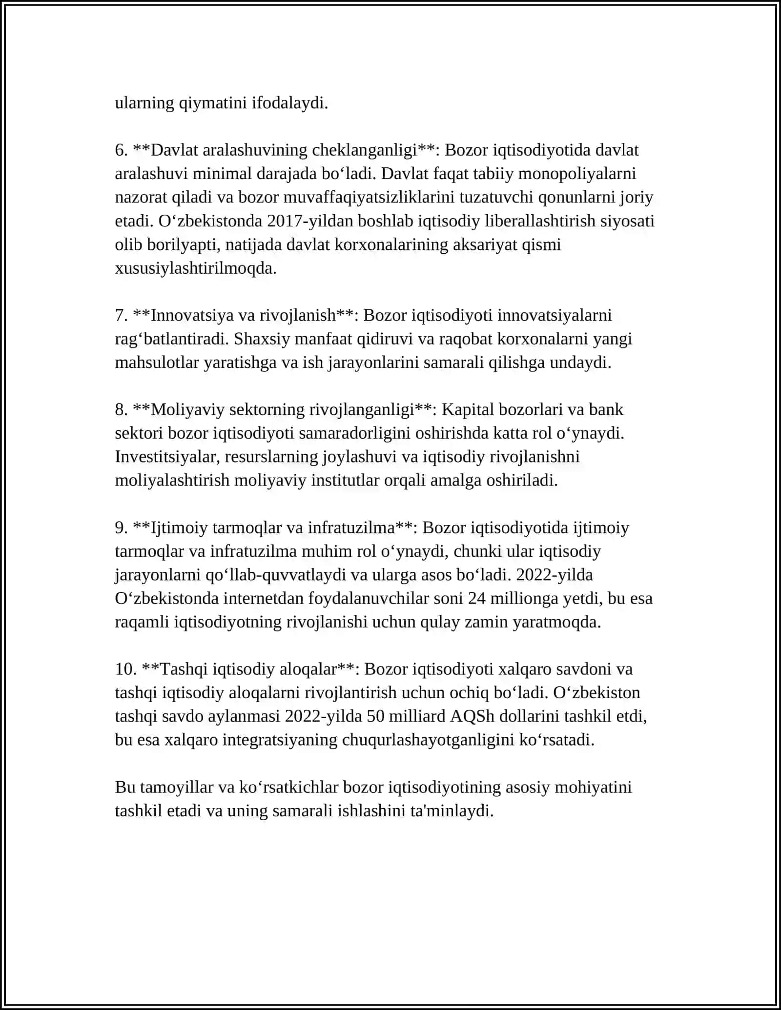 BOZOR IQTISODIYOTI MAZMUNI VA AMAL QILISHI 4