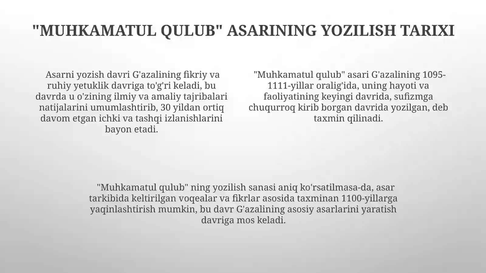 "Muhokamatul qulub" asari bo'yicha esse tayorlash 4