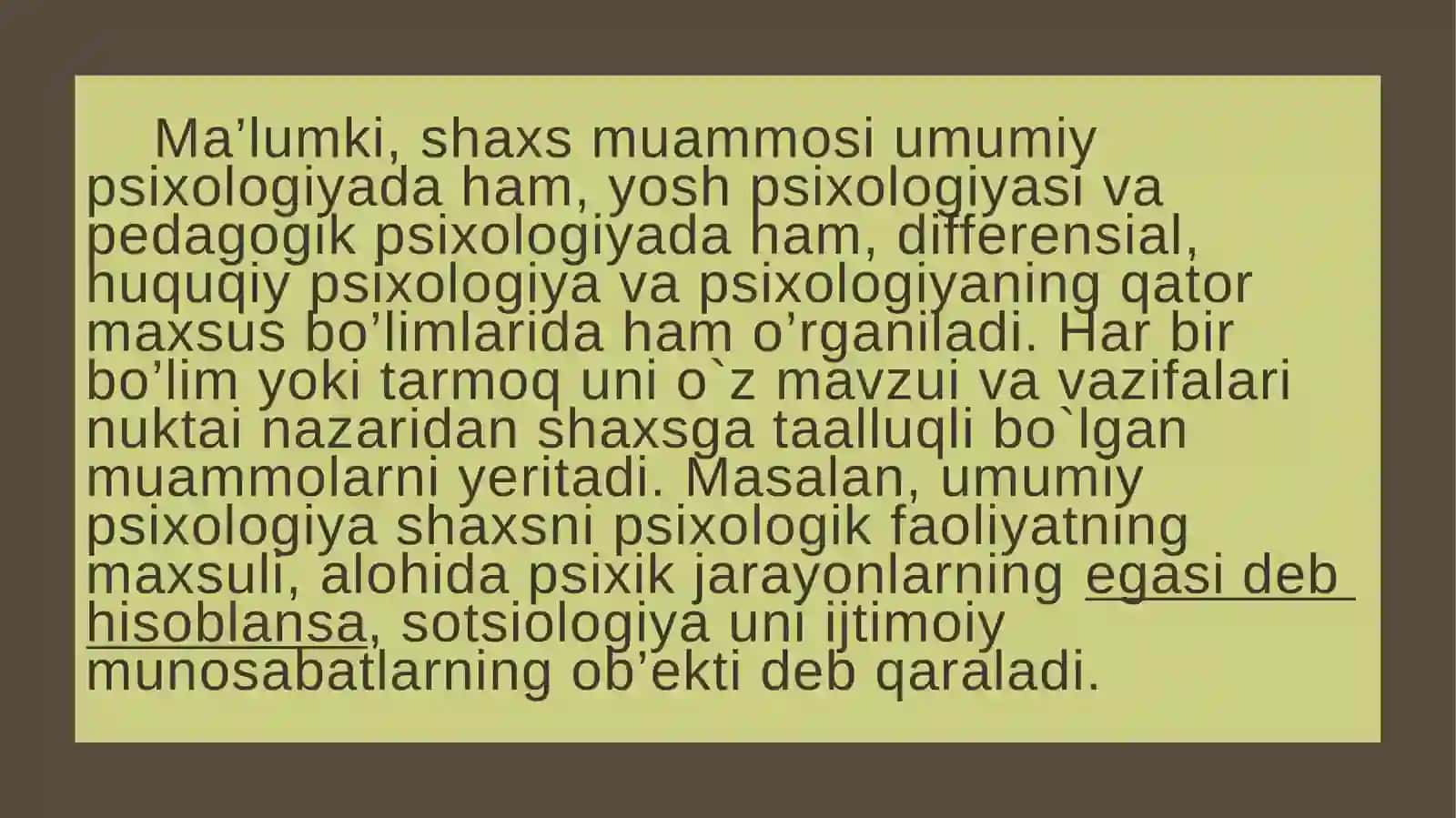 Ijtimoiypsiologiyasha shaxsni o'rganishning Ijtimoiy psixologiyasi uchun o'ziga xosligi 4