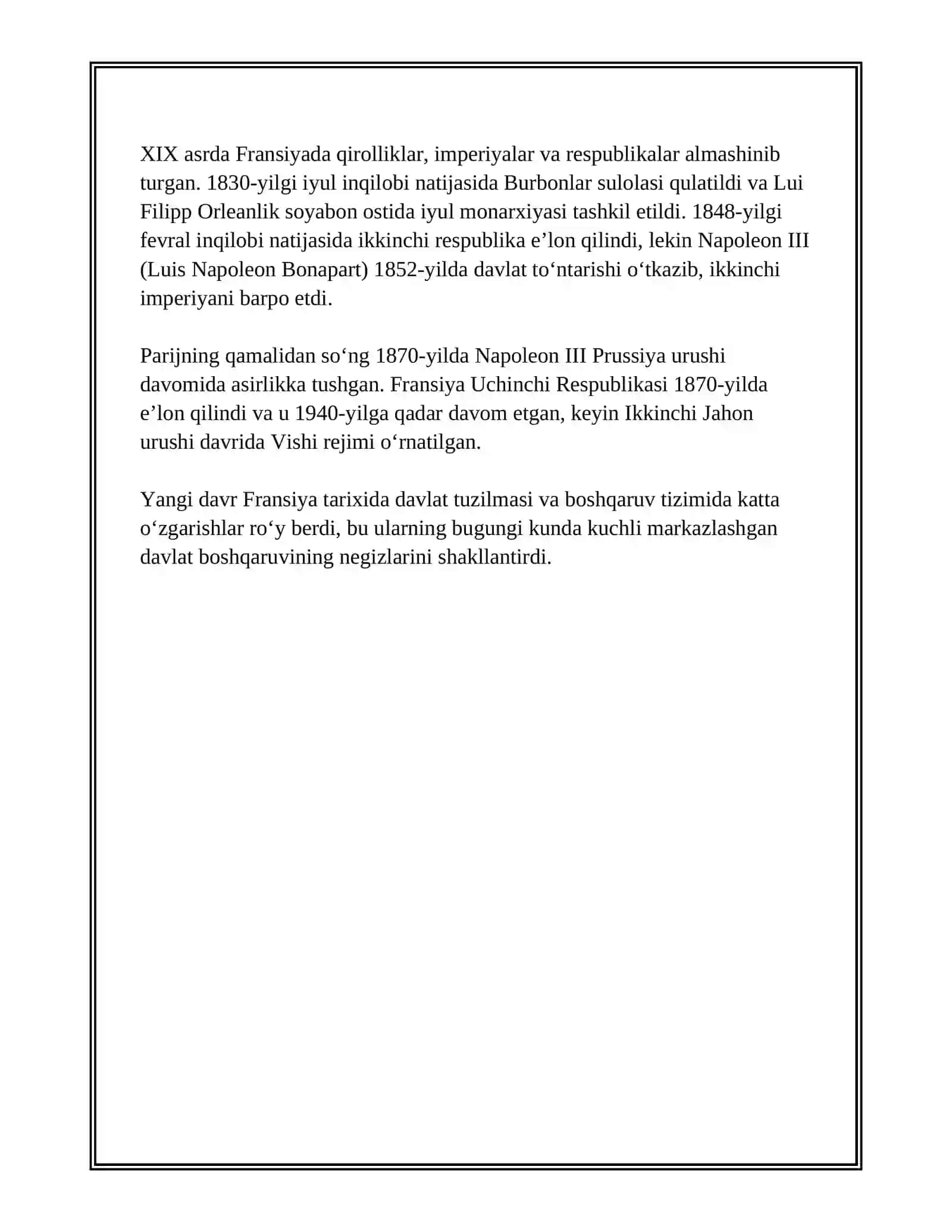 YANGI DAVRDA FRANSIYA DAVLATI VA HUQUQI 4