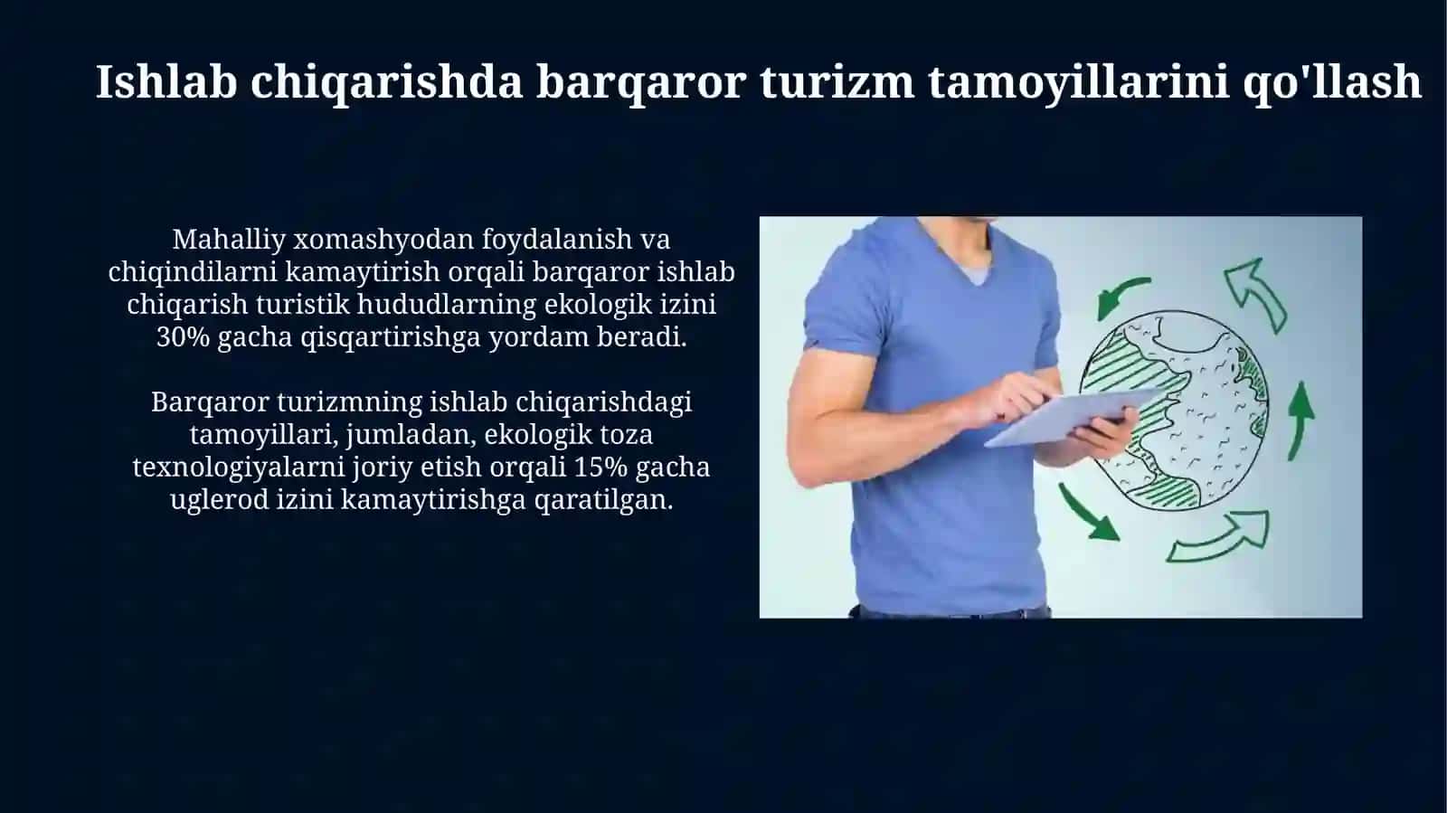 Barqaror turizm xizmatlar soxasida rejalashtirish 4
