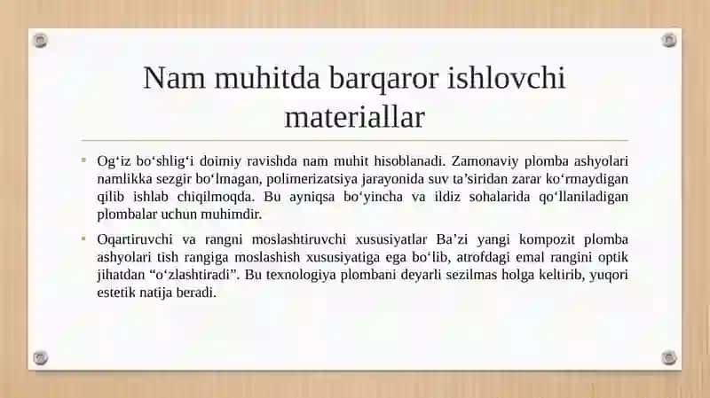 Zamonaviy doimiy plomba ashyolari 4