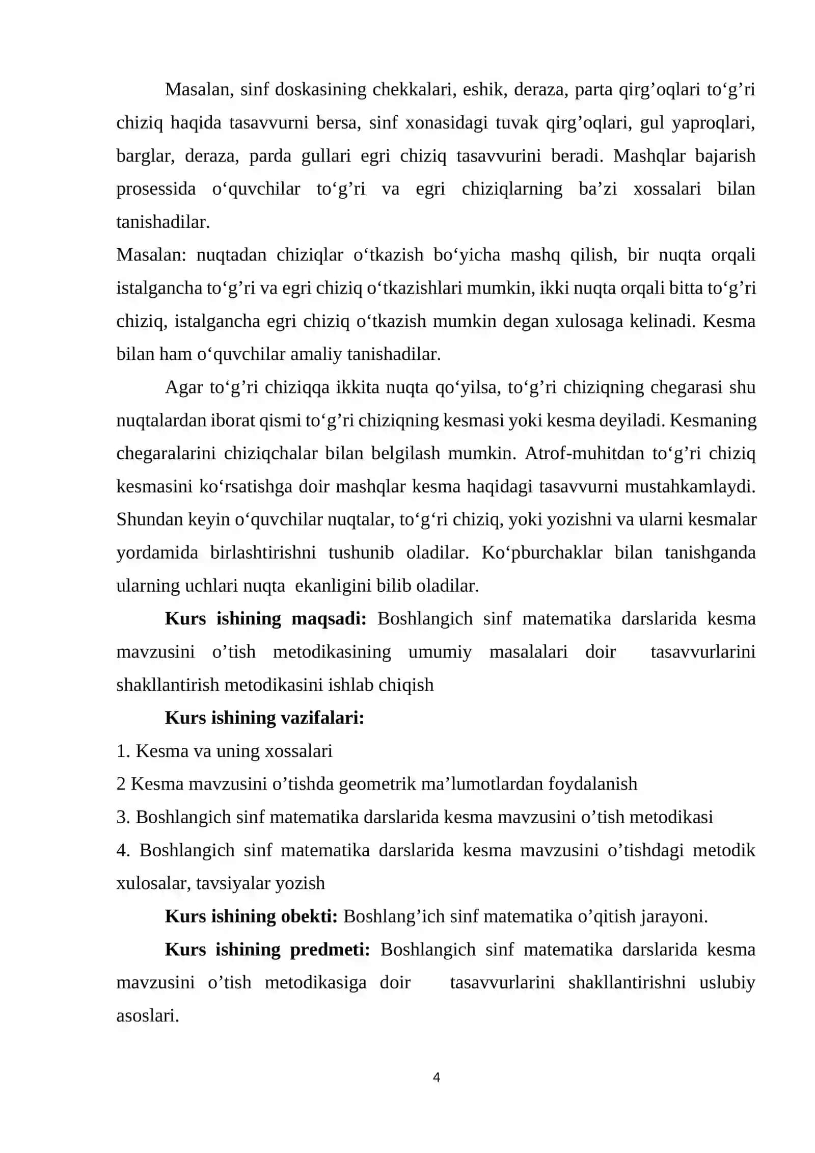 BOSHLANG‘ICH SINFLARDA GEOMETRIK MATERIALLAR (KESMA)NI O‘RGANISH METODIKASI 4