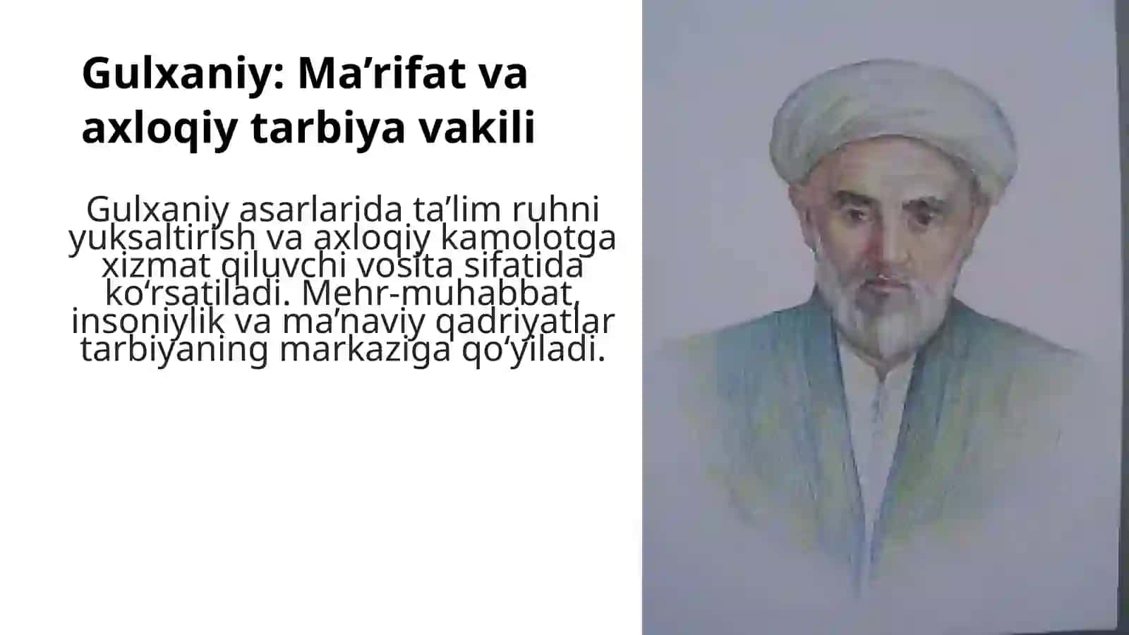 Alisher Navoiy, Gulxaniy, A. Avloniy va H. H. Niyoziy ijodidata’lim-tarbiyag‘oyalari 4