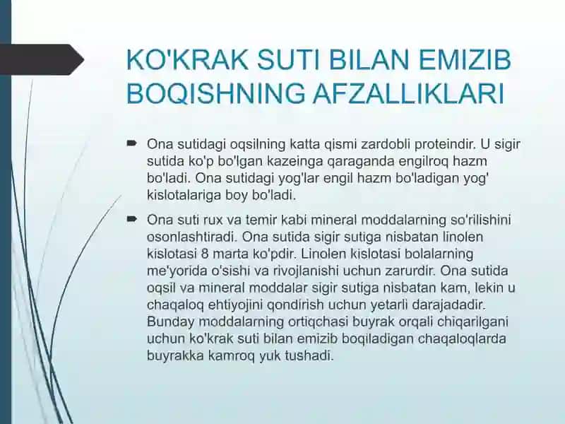Koʻkrak-suti bilan oziqlantirish tamoyillari 4