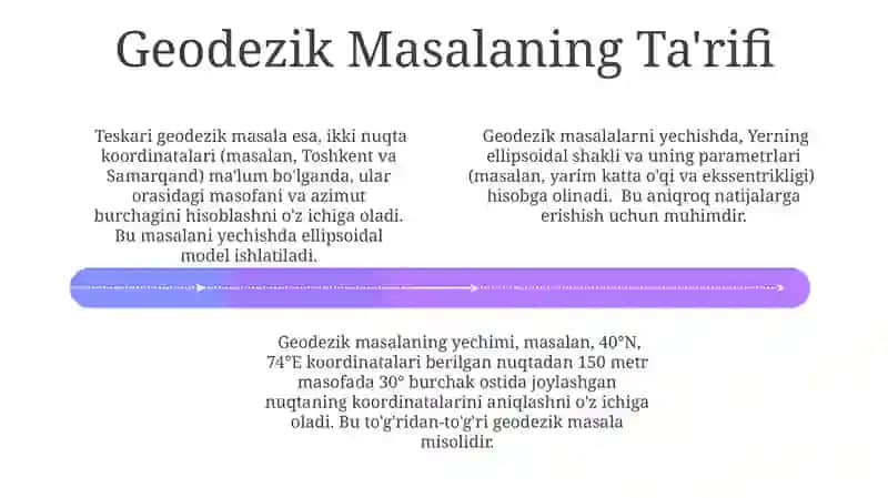 To'g'ri va teskari geodezik masala 4